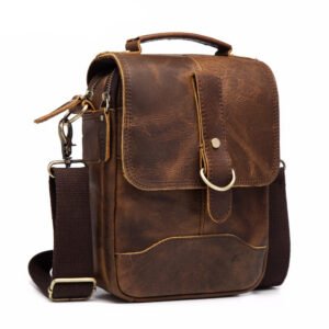 premium leather shoulder bag for men